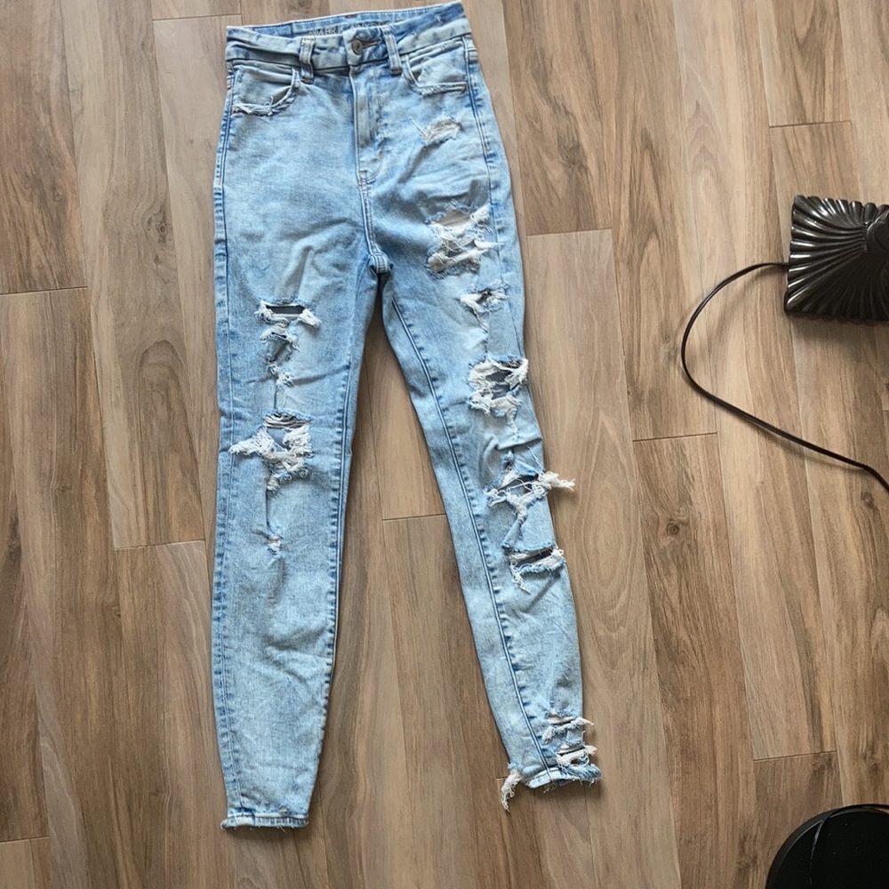 American Eagle Curvy super high rise jegging next level stretch size 00 short - Picture 3 of 17